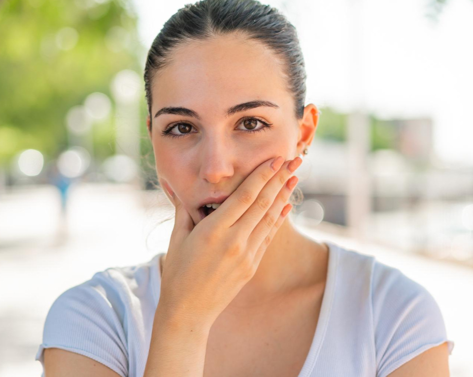 Invisalign discreet clear aligners close-up demonstration